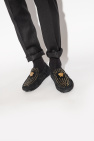 Versace BLACK Leather moccasins
