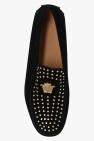 Versace BLACK Leather moccasins