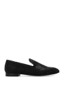 Versace Crystal-embellished satin slippers