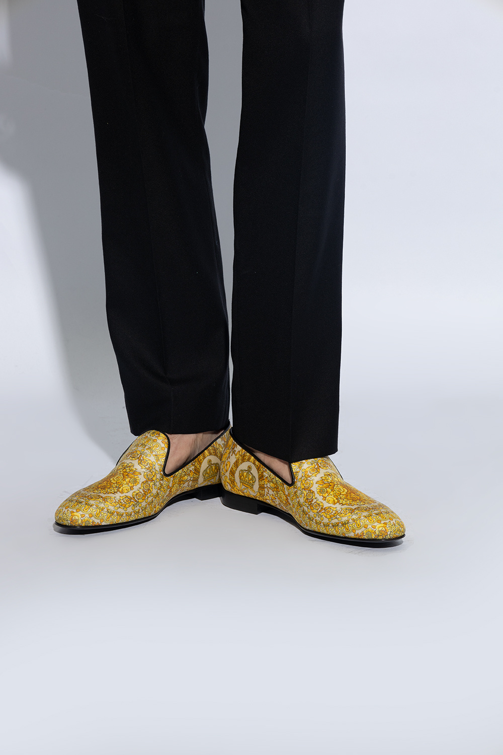 Versace Embellished loafers