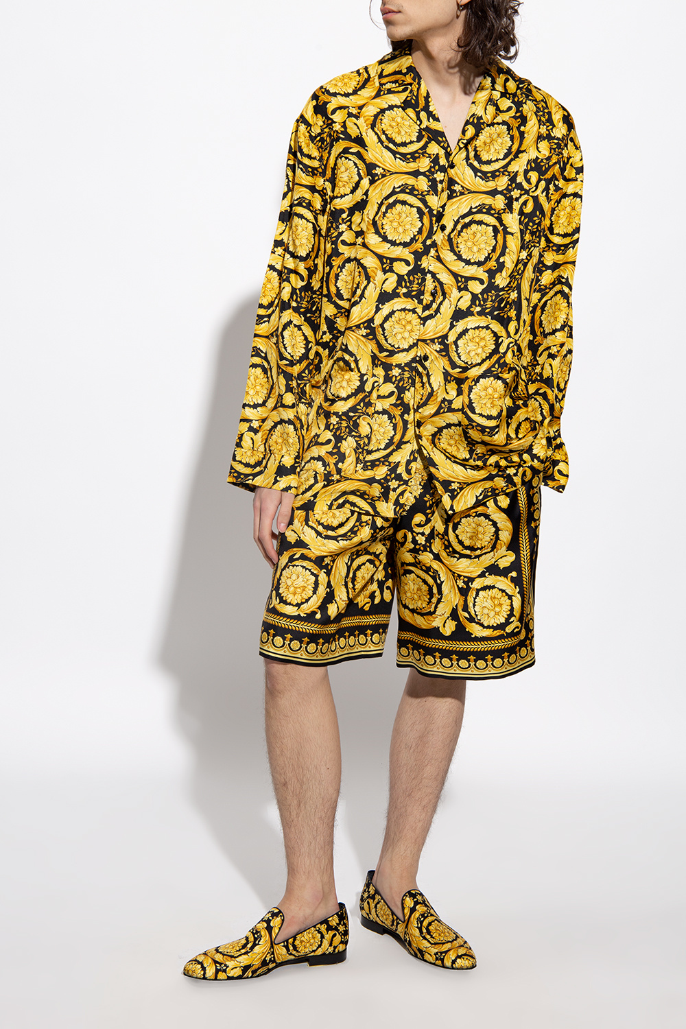 Versace Barocco-printed loafers