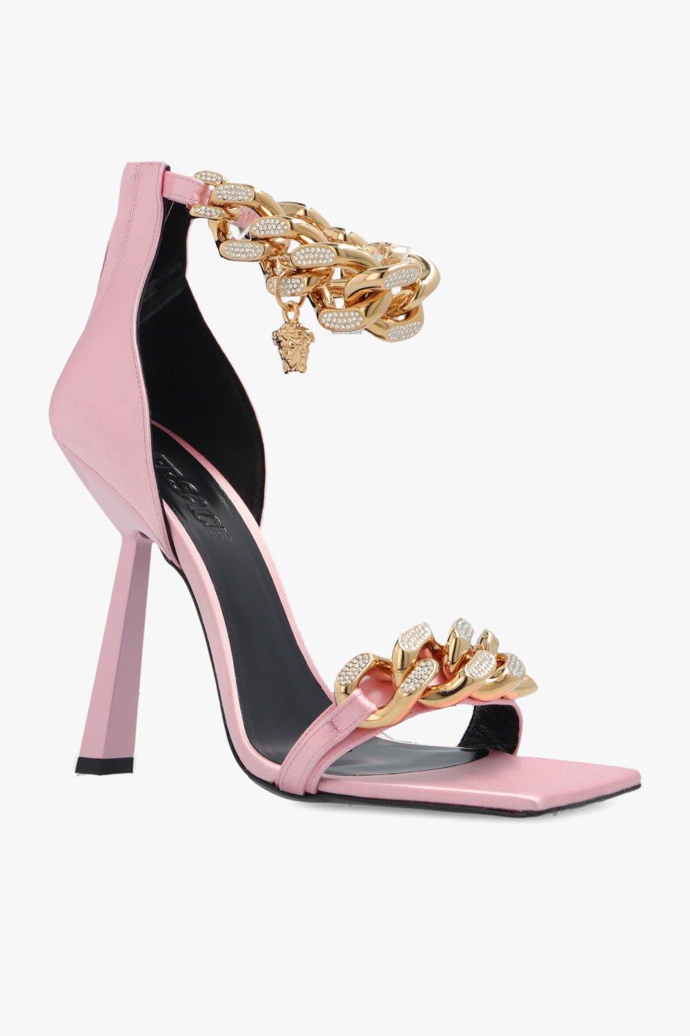 Versace Satin heeled sandals