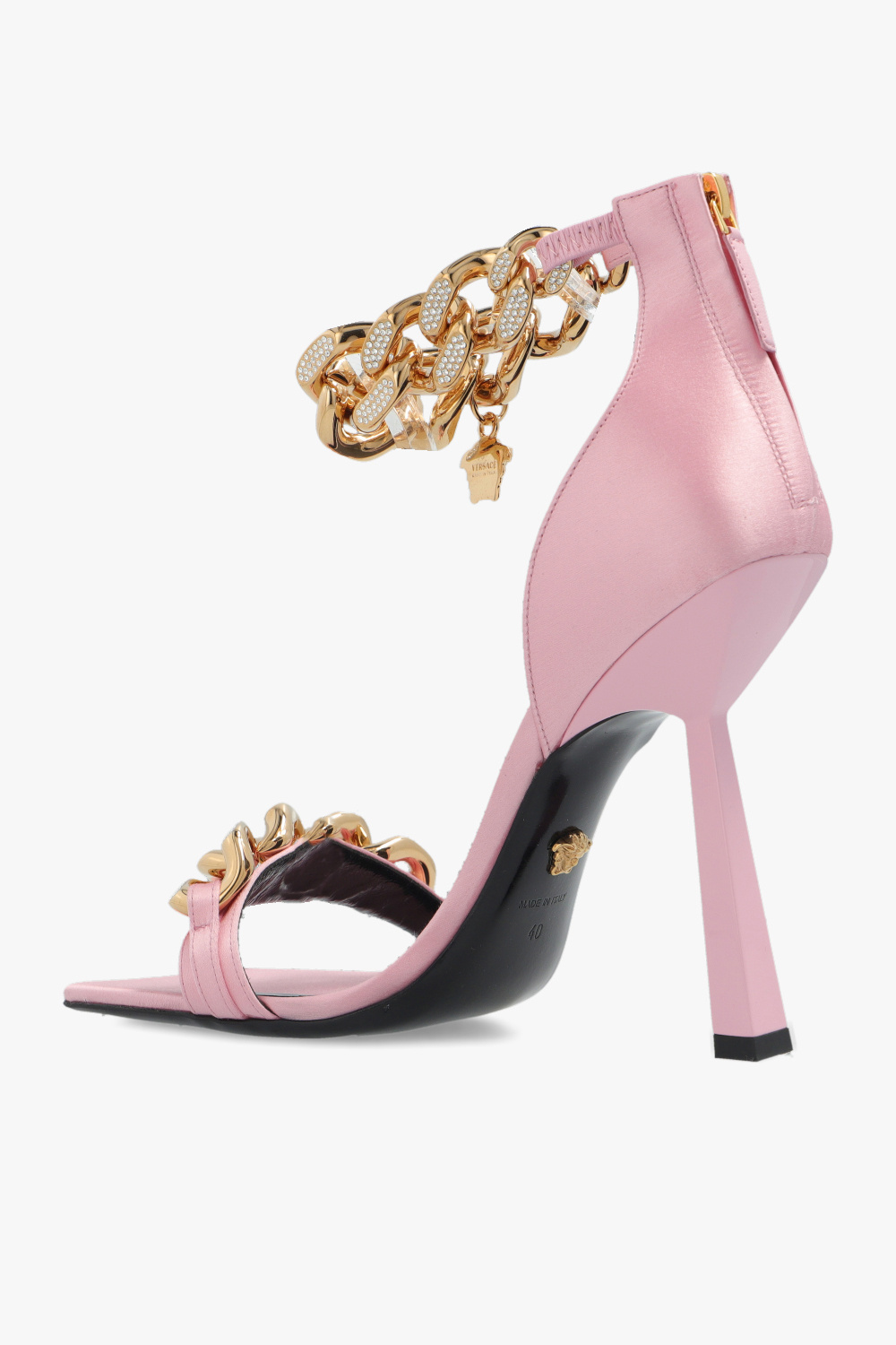 Versace Satin heeled sandals