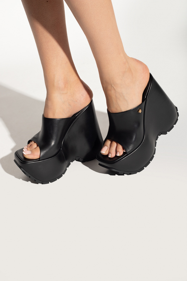 Versace ‘Triplatform’ platform mules