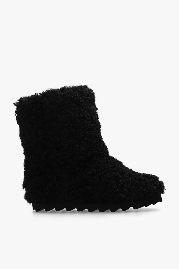 Versace Kids Faux-fur ankle boots