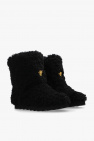 Versace Kids BLACK Faux-fur ankle boots
