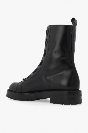 Versace Nosebleed velvet platform boots