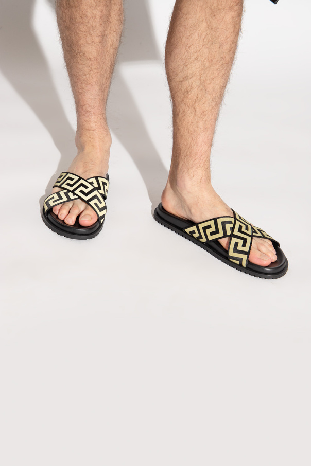 Versace Slides with Greek pattern