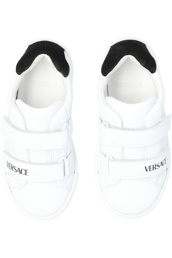 Versace Kids Palm Angels Sneakers mit Teddy-Applikation Weiß