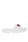 Fila WHITE ‘Disruptor’ slides with logo