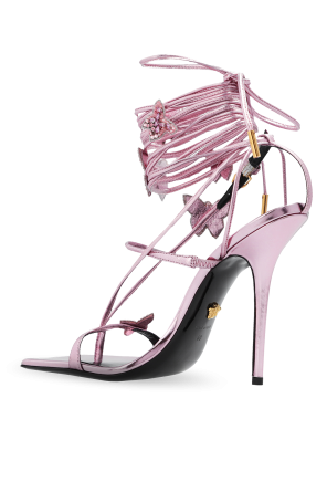 Versace Manolo Blahnik 90mm Elvira leather sandals