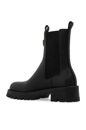 Versace Leather Chelsea boots