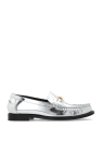 Versace SILVER Leather loafers