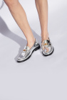 Versace SILVER Leather loafers