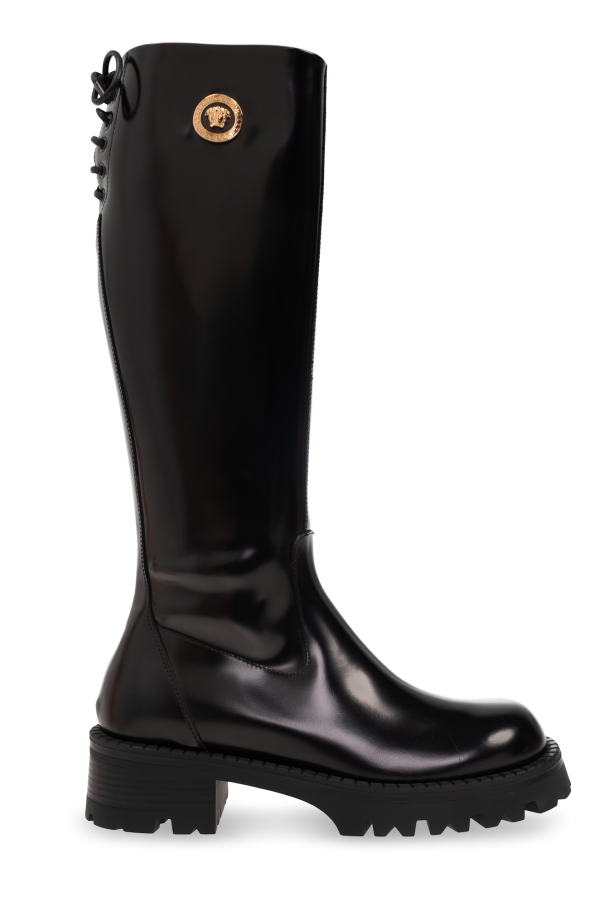 Leather knee-length boots od Versace
