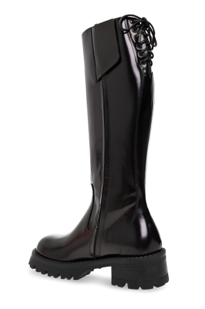 Versace Leather knee-length boots