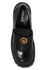Versace BLACK Leather loafers