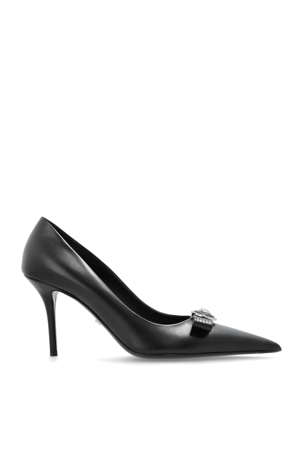 Leather high heels od Versace