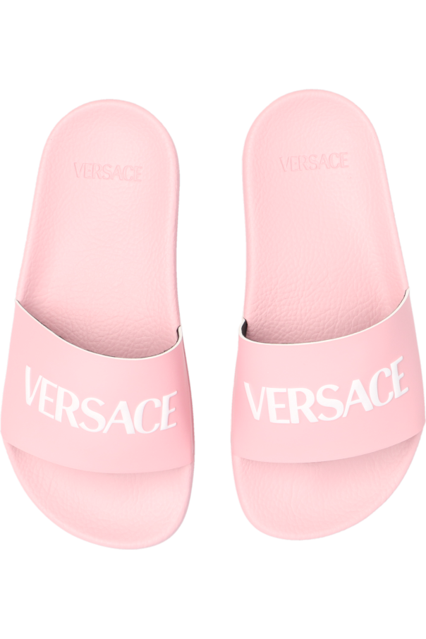 Versace Kids Truffle Collection strappy mid heeled sandals in pink