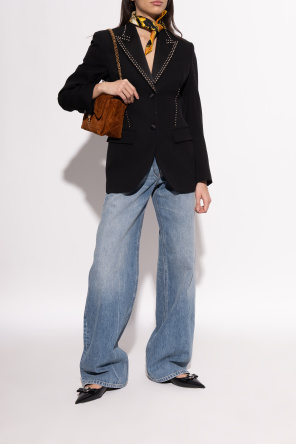 Versace Bailarinas de cuero