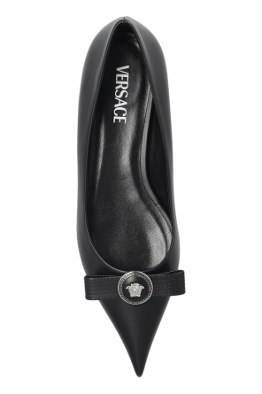 Versace Bailarinas de cuero