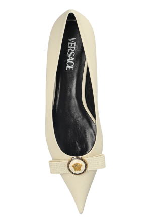 Versace Leather ballet flats with Medusa head
