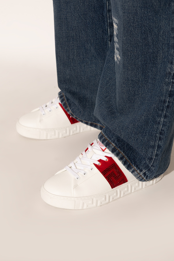 Versace Sportschuhe mit glänzenden Pailletten