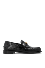 Versace BLACK Leather loafers