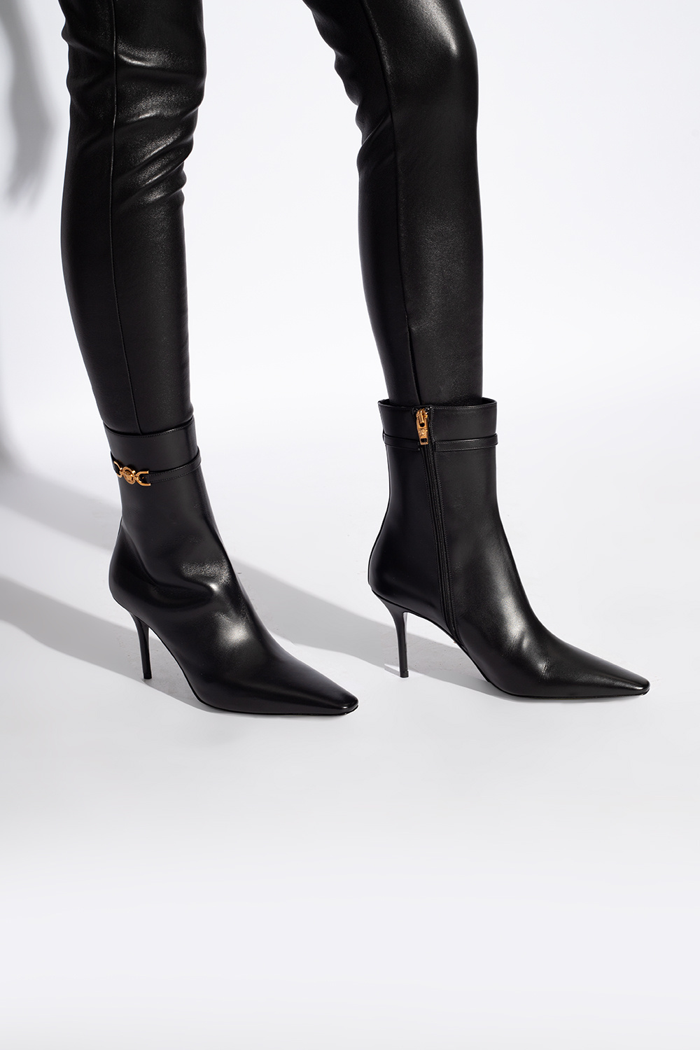 Versace Leather ankle boots