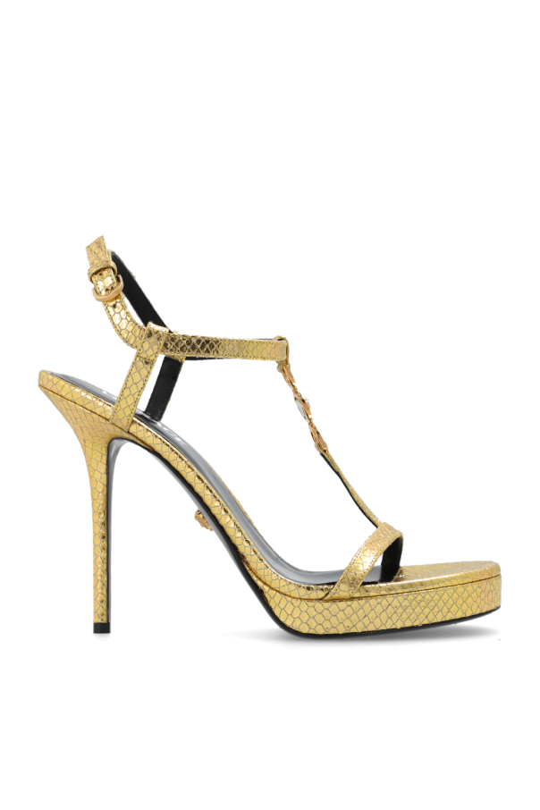 Versace Heeled sandals in leather