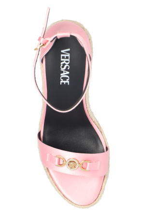 Versace Embellished wedge sandals