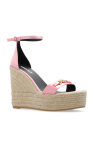 Versace Embellished wedge sandals
