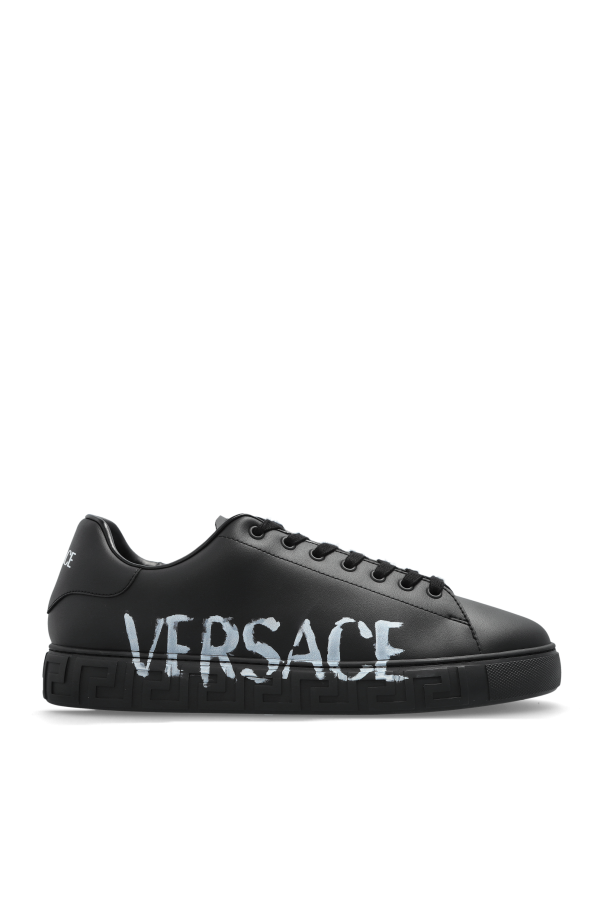 Leather sports shoes with logo od Versace