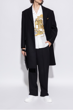 Versace Zapatillas deportivas de cuero con apliques