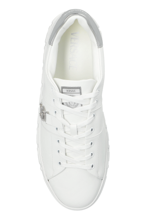 Versace Zapatillas deportivas de cuero con apliques