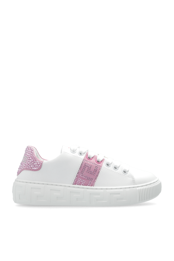 Sneakers with sparkling crystals od Versace Kids