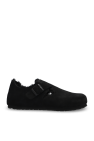 Birkenstock BLACK ‘London Shearling’ suede shoes