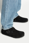 Birkenstock BLACK ‘London Shearling’ suede shoes