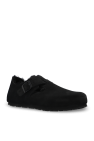 Birkenstock BLACK ‘London Shearling’ suede shoes