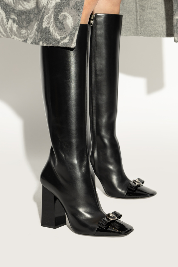 Versace Heeled Boots Gianni Ribbon