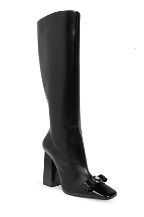 Versace Heeled Boots Gianni Ribbon