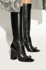 Versace BLACK Heeled Boots Gianni Ribbon