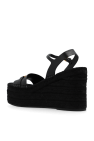 Versace BLACK Wedge Sandals