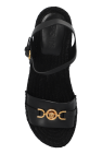 Versace BLACK Wedge Sandals
