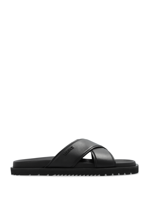 Versace Leather Slippers