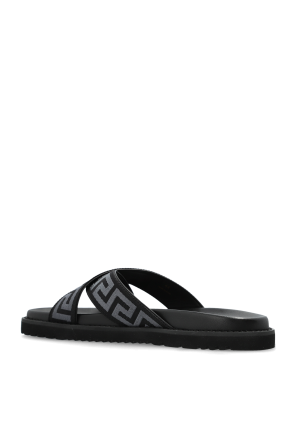 Versace Slides with ‘Greca’ pattern