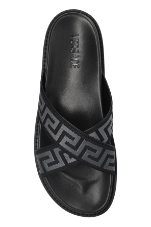 Versace Slides with ‘Greca’ pattern