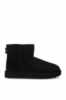 UGG Mini Classic Low Heels Ankle Boots In Black Suede