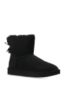 UGG BLACK 'Mini Bailey Bow II' suede snow boots