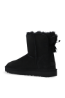 UGG BLACK 'Mini Bailey Bow II' suede snow boots